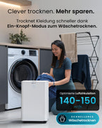 Luftentfeuchter mit WLAN & App, 20 L in 24 h, Wäschemodus, Feuchtigkeitssensor und 4 L Tank, Modell PB-D-24-WF