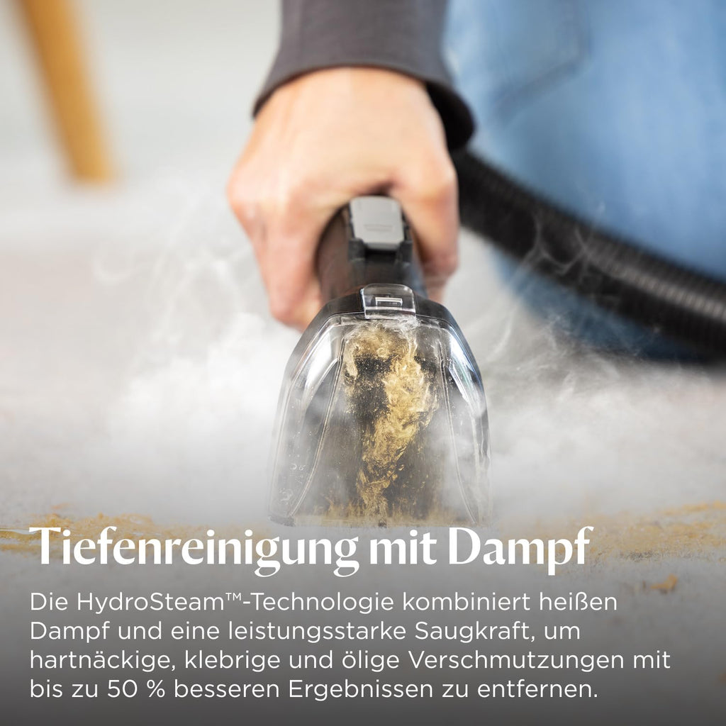 Teppich- und Polsterreiniger SpotClean HydroSteam 3689N mit Dampf- und Waschfunktion, 1000 W, 1,9 l/1,5 l Doppelbehälter