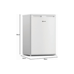 Freistehender Kühlschrank mit Gefrierfach K55V1 112W1 114 l Abtauautomatik wechselbarer Türanschlag Energieklasse E