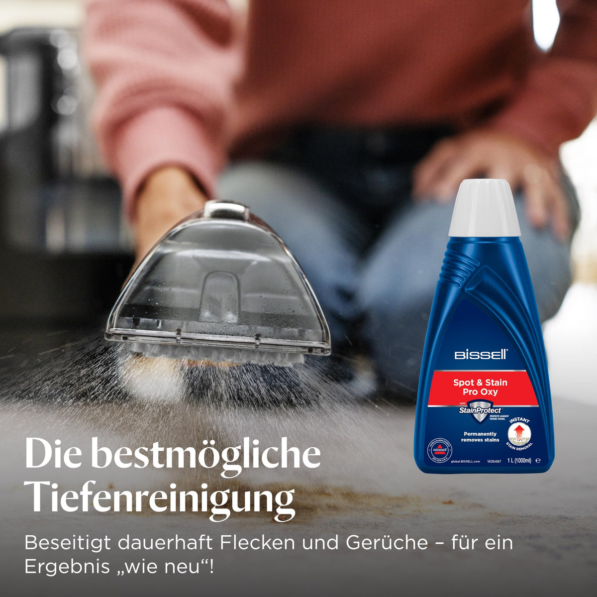 SpotClean ProHeat Advanced Teppichreiniger 1125 W mit 59 °C ProHeat-Technologie, 16.000 Pa Saugkraft und Doppelbehälter 0,9 l/0,8 l