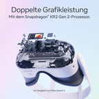 VR-Headset Meta Quest 3S 128 GB mit Gorilla Tag Cardboard Monkenaut Bundle, Virtual Reality ohne Kabel und Snapdragon XR2 Gen 2