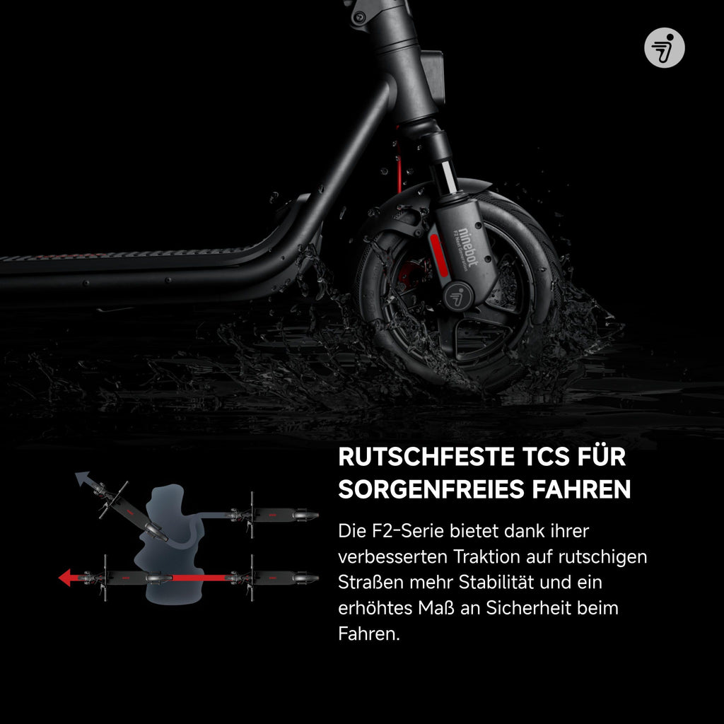 E-Scooter F2 Pro D II mit Straßenzulassung, bis zu 65 km Reichweite, 120 kg Tragfähigkeit und vorderer Doppelfederung, schwarz