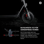 E-Scooter F2 Pro D II mit Straßenzulassung, bis zu 65 km Reichweite, 120 kg Tragfähigkeit und vorderer Doppelfederung, schwarz