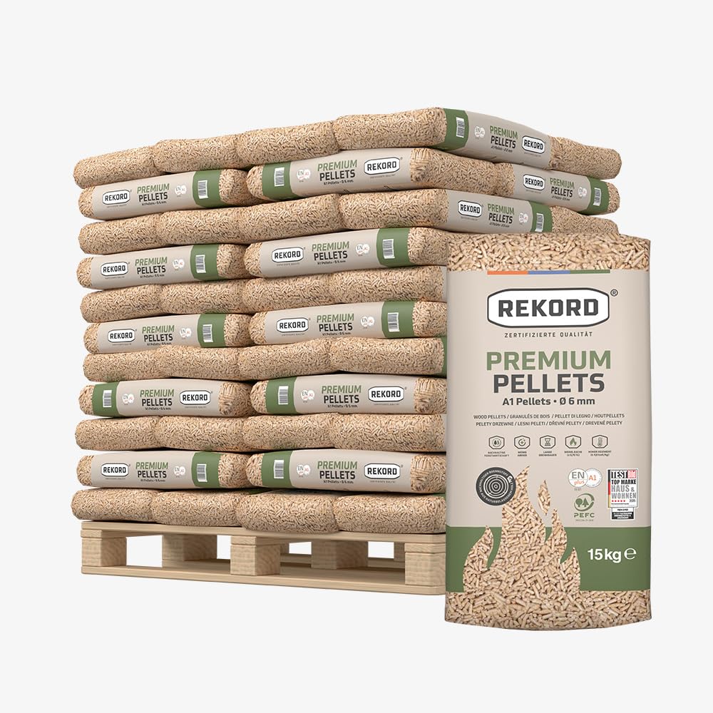 Holzpellets A1 ENplus zertifiziert, 66 x 15 kg Säcke auf Palette, Nadelholz aus Deutschland