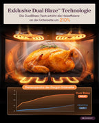 2-Kammer-Heißluftfritteuse Dual Blaze Twinfry Compact TF801 mit 8,6 L, 2200 W und PFAS-freier Keramikbeschichtung