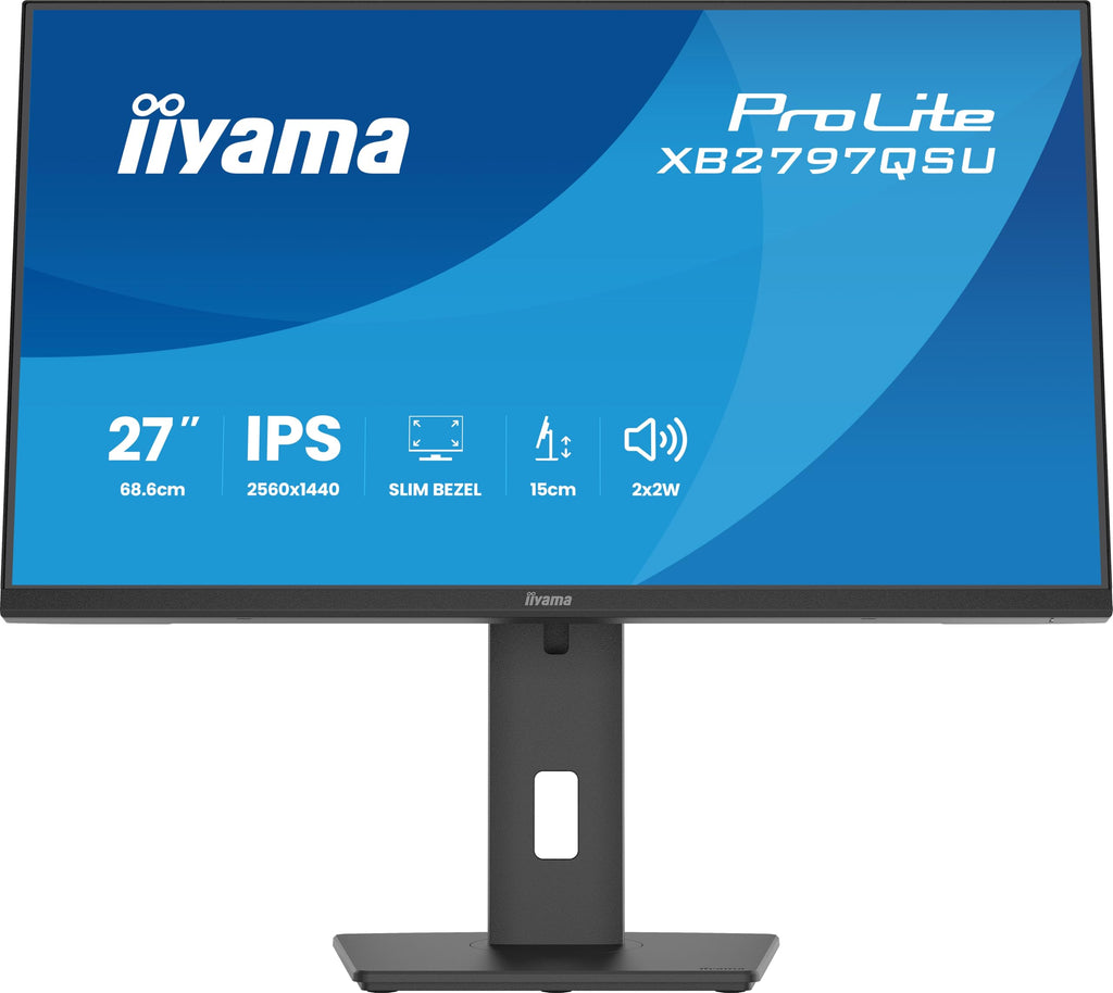 27"""" QHD-IPS-Monitor ProLite XB2797QSU-B1 mit 2560x1440, 75 Hz, HDMI, DisplayPort, USB-Hub und Lautsprechern
