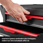 Werkstattwagen unbestückt mit 6 Schubladen und Interlock-System, bis 135 kg belastbar