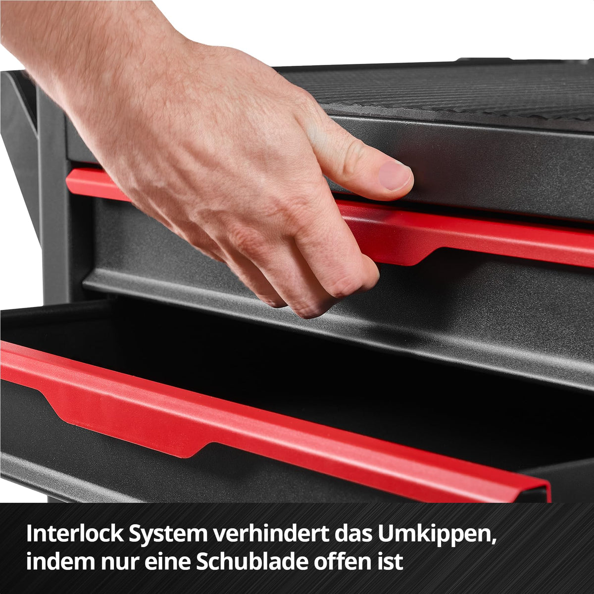 Werkstattwagen unbestückt mit 6 Schubladen und Interlock-System, bis 135 kg belastbar