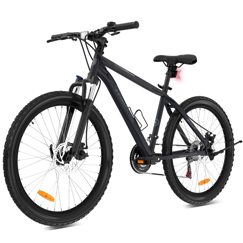 Mountainbike für Erwachsene mit 21-Gang-Schaltung, Aluminiumrahmen, Federgabel und Scheibenbremsen, 26 Zoll