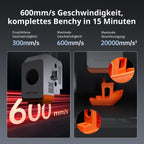 3D-Drucker Kobra S1 Combo mit Mehrfarbdruck in 4 Farben und Trocknen während des Druckens, 600 mm/s