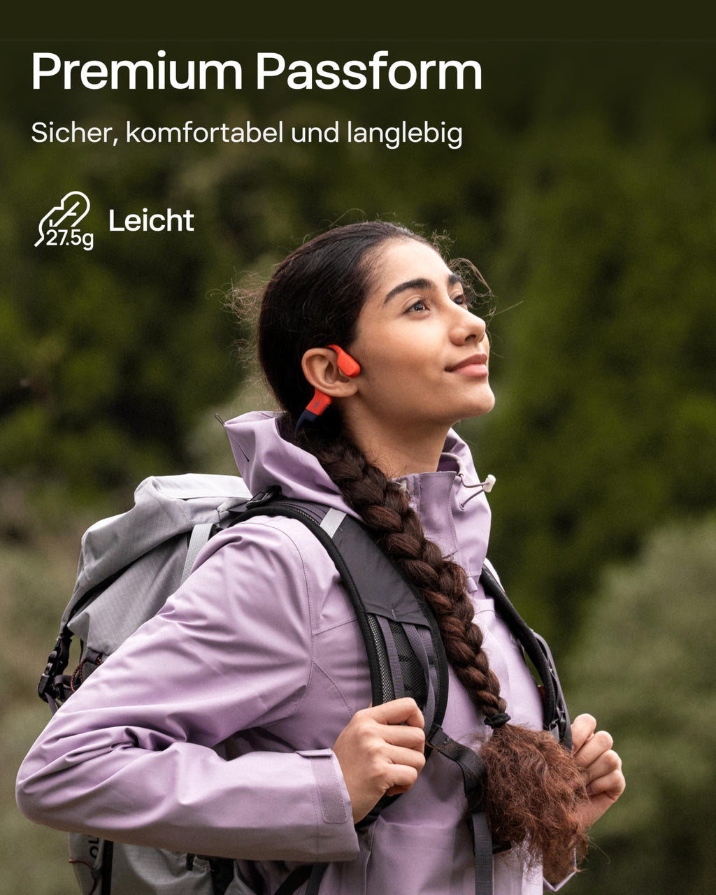 Knochenschall-Schwimmkopfhörer OpenSwim Pro S711 mit 32 GB MP3-Player und Bluetooth, Rot