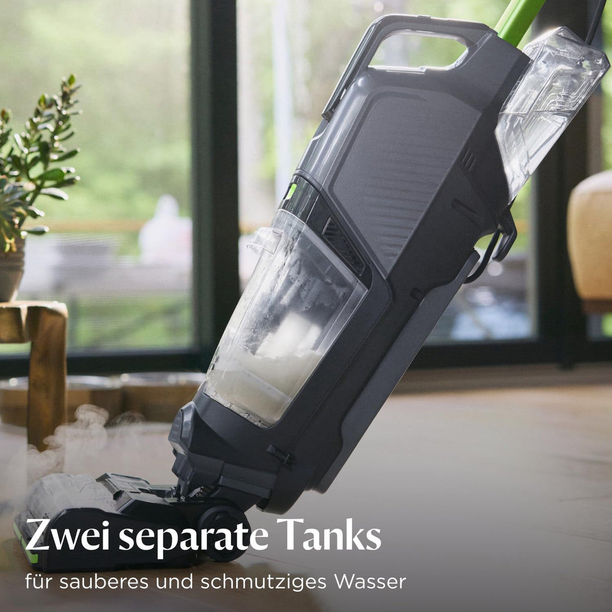 Nass- und Trockensauger CrossWave HydroSteam PET mit Dampffunktion, für Hartböden und Teppiche, inkl. Bürstenrolle und Reinigungslösung