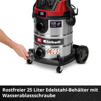 Nass-Trockensauger TC-VC 2580 SACL mit 1100 W, HEPA-Filter und Automatiksteckdose, inkl. Fugen-, Polster- und Kombidüse