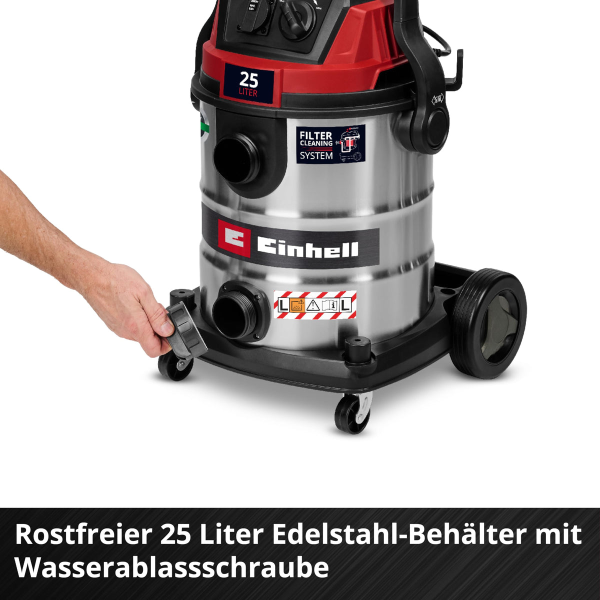 Nass-Trockensauger TC-VC 2580 SACL mit 1100 W, HEPA-Filter und Automatiksteckdose, inkl. Fugen-, Polster- und Kombidüse