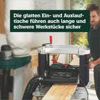 Dickenhobel DH 330 mit 1800 W und HSS-Messern, mobile Hobelmaschine mit Handkurbel und Absaugstutzen