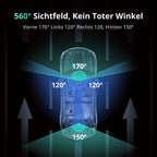 4-Kanal-Dashcam G980H mit 360°-Rundum-Aufnahme, 3K+1080P×3, 24/7-Parkmodus und 128 GB SD-Karte