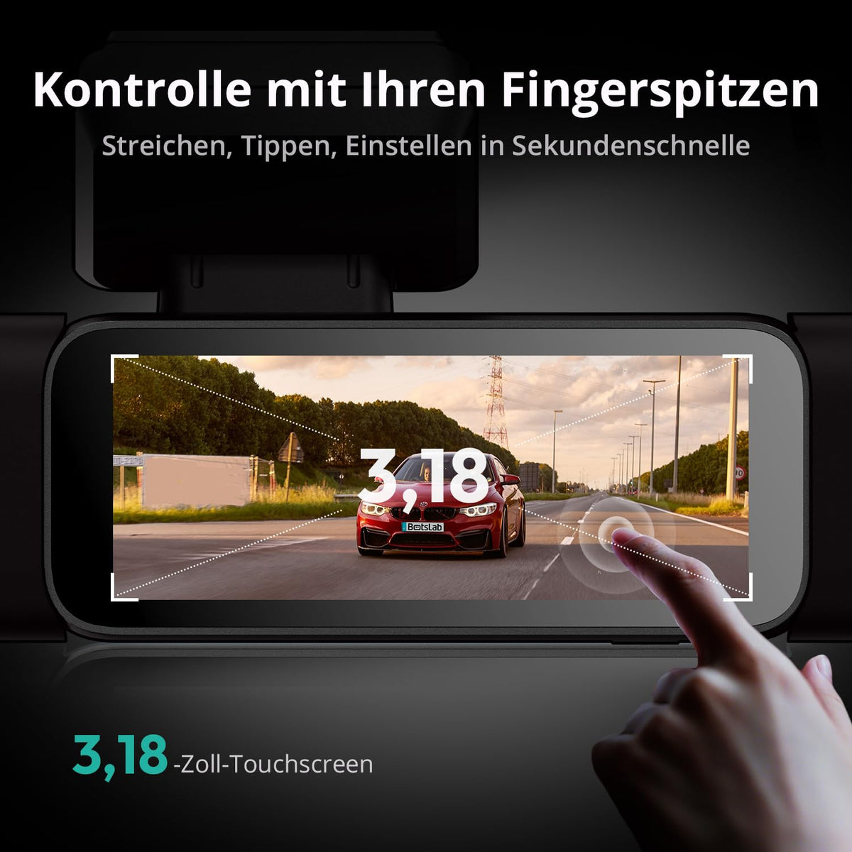 4-Kanal-Dashcam G980H mit 360°-Rundum-Aufnahme, 3K+1080P×3, 24/7-Parkmodus und 128 GB SD-Karte
