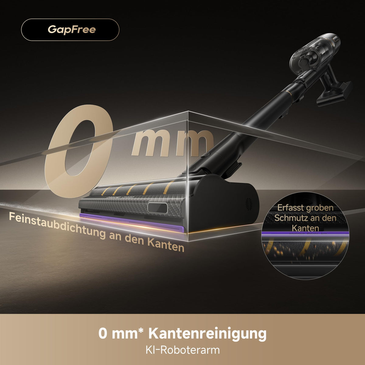 Akku-Staubsauger V20 Pro-A mit 0 mm Kantenreinigung, 24000 Pa und 210 AW Saugkraft