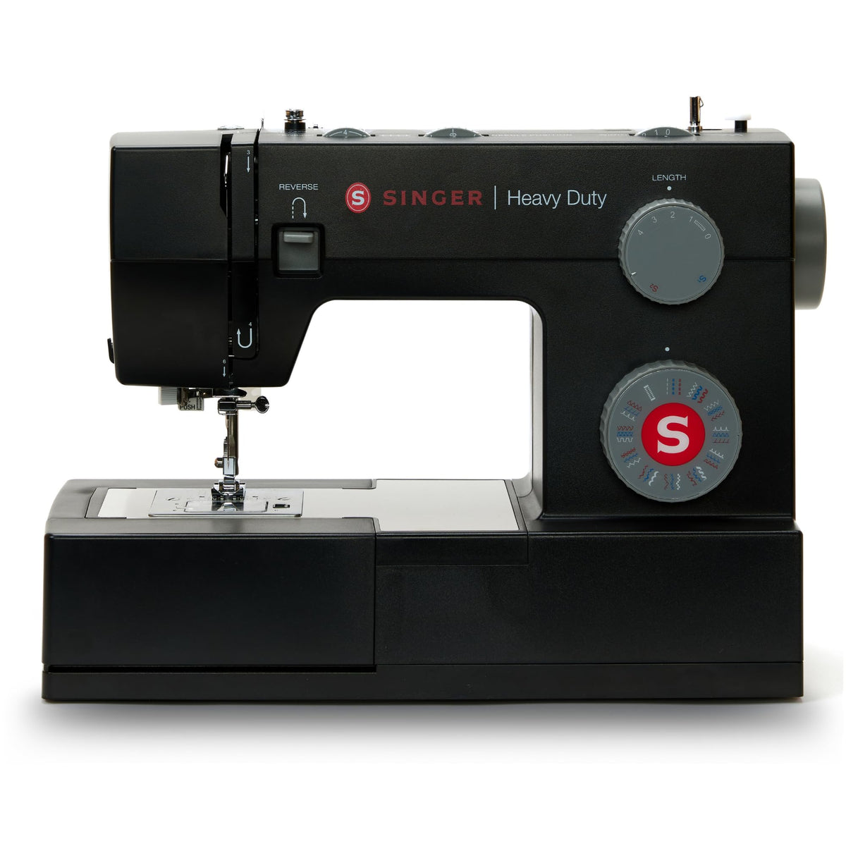 Nähmaschine Heavy Duty 4432 mit 32 Stichen, 1.100 Stiche pro Minute und Freiarm, schwarz