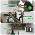 Kreuzlinienlaser 360 Grad mit motorischer Basis, Fernbedienungsempfänger und 5200-mAh-Akku