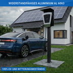 Wallbox Standfuß mit Dach aus pulverbeschichtetem Stahl, universelle Standsäule für Elektroauto-Ladestationen, 160 cm