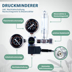 CO2 Anlage Aquarium Komplettset mit 425 g CO2 Flasche Druckminderer Diffusor Dauertest für Aquarien 20 bis 1000 L