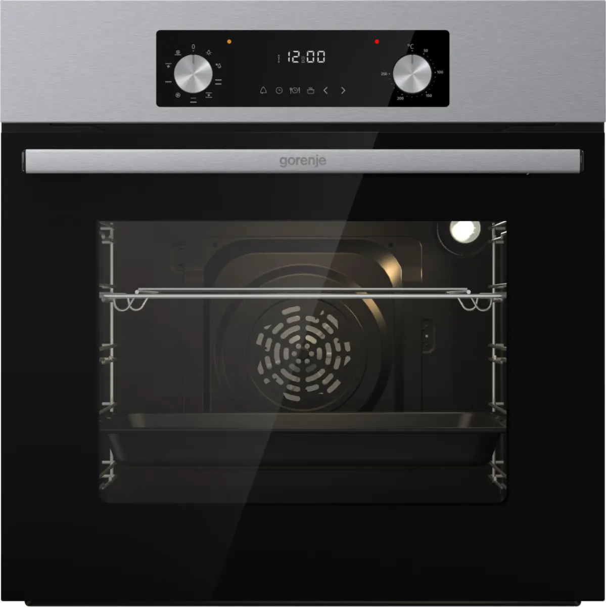 Einbaubackofen 73 L mit BigSpace und Heißluft, 9 Funktionen, EcoClean-Email, EEK A, 250 °C