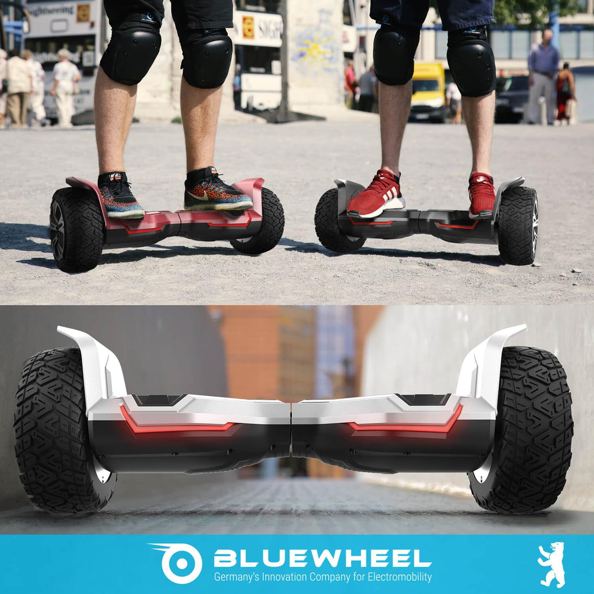 Hoverboard HX510 Offroad mit 700 W Dual-Motor 8,5 Zoll Vollgummireifen Bluetooth-App und Kindersicherheitsmodus