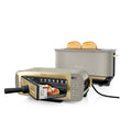 3-in-1 Toaster und Elektrogrill mit Deckel, 7 Kochfunktionen, für Toast, Bagel, Panini und Sandwiches, Stone Gold