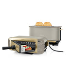 3-in-1 Toaster und Elektrogrill mit Deckel, 7 Kochfunktionen, für Toast, Bagel, Panini und Sandwiches, Stone Gold