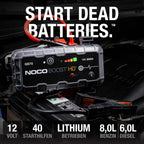Starthilfe Powerbank 2000A für Benzin bis 8,0L und Diesel bis 6,0L, 12V Lithium mit Powerbank-Funktion und LED-Lampe
