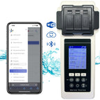PoolLab 2.0 Wasseranalyse-Set mit Aufbewahrungskoffer und Wasserstandsausgleicher, 27 Parameter, WiFi und Bluetooth