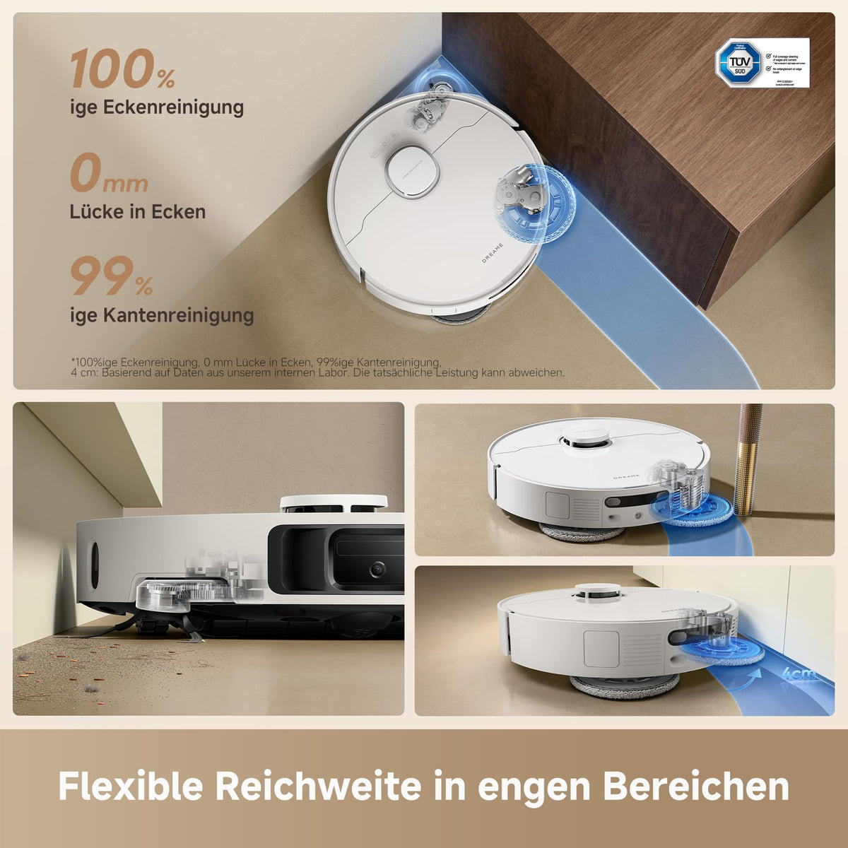 Saugroboter mit Wischfunktion L10s Ultra Gen 3 Kit 25.000 Pa, All-in-One-Station mit automatischer Reinigung und 200 ml Reinigungsflüssigkeit