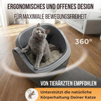 Selbstreinigendes Katzenklo XXL mit 15-Liter-Behälter und App-Steuerung, offenes elektrisches Katzenklo für Mehrkatzen-Haushalte