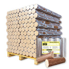 Nestro Hartholzbriketts aus Buche und Eiche, 960 kg Palette, Ø 70-90 mm, 5,2 kWh/kg