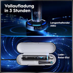 Elektrische Zahnbürste iO Series 10 mit iO Sense Ladestation, 3 Aufsteckbürsten, Lade-Reise-Etui und 7 Putzmodi in Cosmic Black