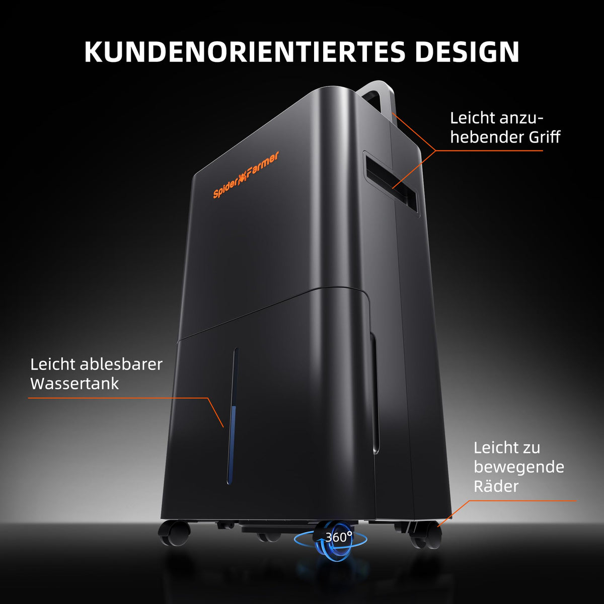 Luftentfeuchter 12 L/Tag für Growzelt, Indoor-Garten und Keller mit 2,1-L-Tank, Digitalanzeige und 24-Stunden-Timer