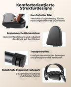 Klappbarer Heimtrainer mit 5-in-1-Training, 16 Magnetwiderstandsstufen und App-Kompatibilität, bis 140 kg