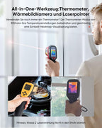 Wärmebildkamera E02 mit SuperIR 240 x 240 IR-Auflösung und visueller Kamera, 20 Hz, -20 °C bis 400 °C