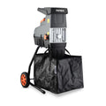 Elektro Gartenhäcksler FX-EGH2800T mit 2800 W und Walzenhäcksler für Äste bis 44 mm, 60 L Fangsack sowie 92 dB(A) Betrieb