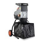 Elektro Gartenhäcksler FX-EGH2800T mit 2800 W und Walzenhäcksler für Äste bis 44 mm, 60 L Fangsack sowie 92 dB(A) Betrieb