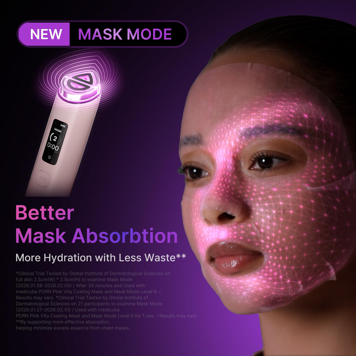 7-in-1 Beauty-Gerät Age-R Booster Pro X2 mit 2X Glow, Poren- und Hautpflege, Dual- & Maskenmodus, Pink