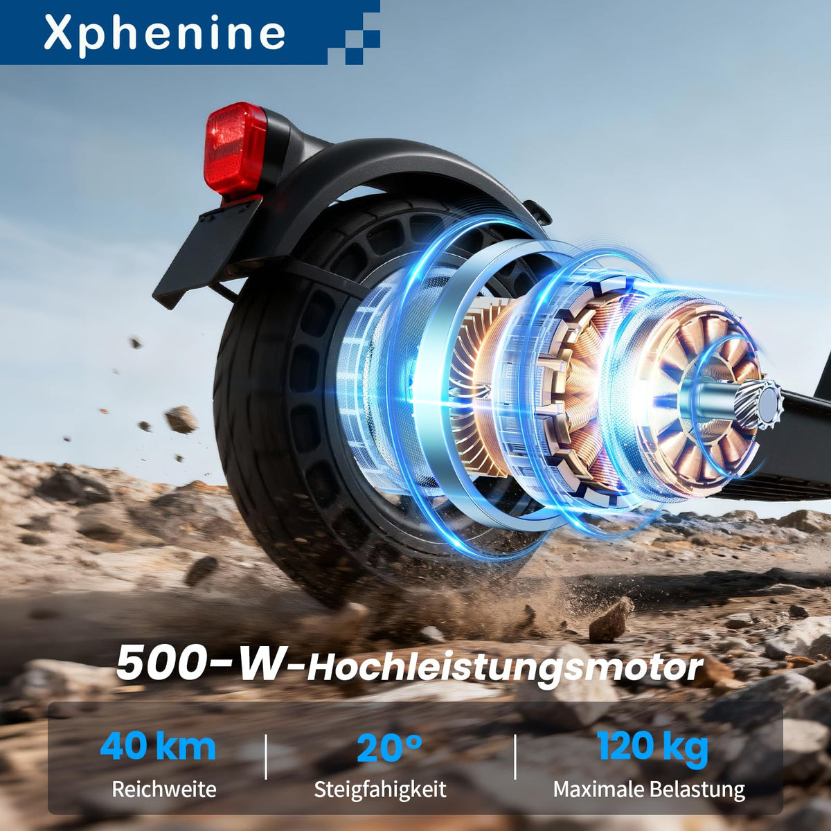 E-Scooter mit Straßenzulassung und ABE, E9TMax Elektroroller mit 10-Zoll-Reifen, 350W Motor und bis zu 45 km Reichweite