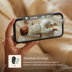 Babyüberwachungssocke mit App Dream Sock 0–18 Monate Herzfrequenz Sauerstoffwerte Schlaftracking Echtzeit-Benachrichtigungen Rosa