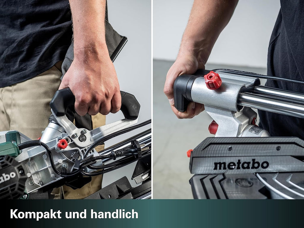 Kapp- und Gehrungssäge KGS 305 M 305 mm Sägeblatt Zugfunktion LED-Schnittlinie beidseitige Neigung bis 47° mit Tischverbreiterungen