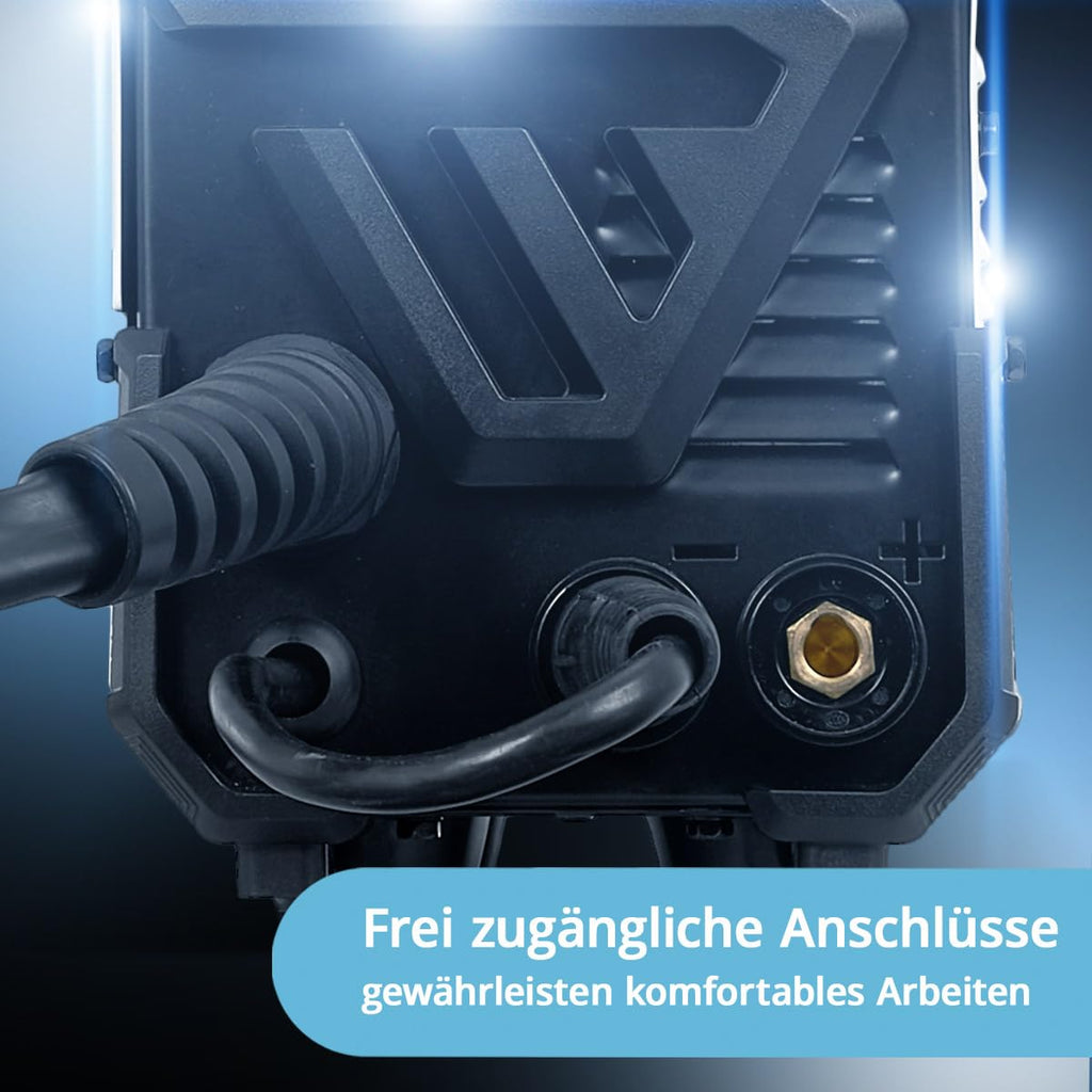 Schutzgasschweißgerät MIG/MAG 160 M 20–160 A 5-in-1 Inverter IGBT Flux MMA DC-Lift-TIG Digitalpanel