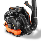 Benzin-Rucksack-Laubbläser FX-LBP165T 65,1 cm³ 334 km/h 102,2 dB mit Tragegurt Rückenpolsterung 50:1