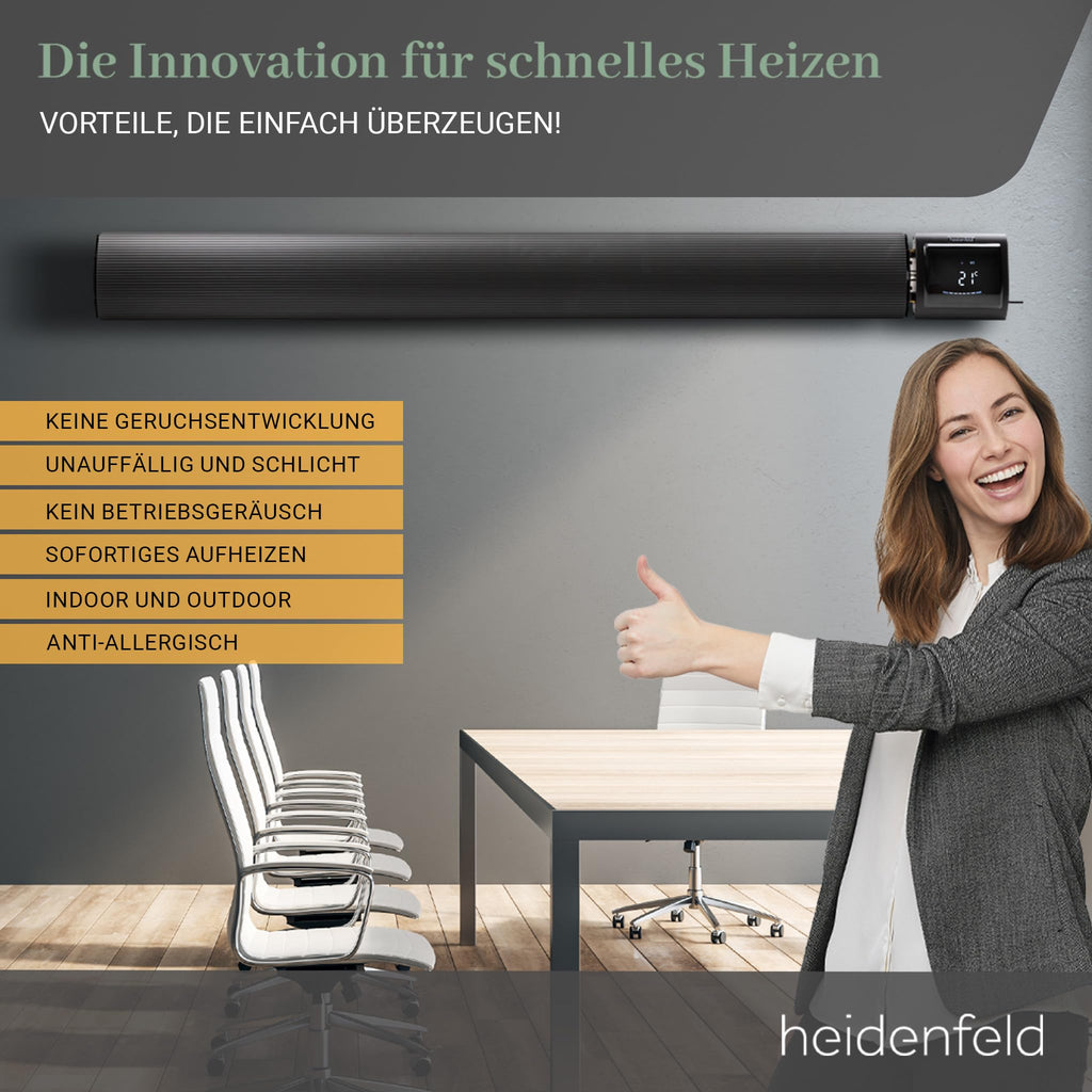 Dunkelstrahler 3200 Watt für Räume bis 20 m², DH700 mit App- und WLAN-Steuerung sowie Fernbedienung