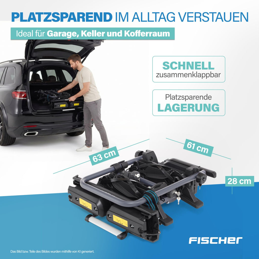 Kupplungsfahrradträger ProlineEvo 2 für 2 Fahrräder oder E-Bikes, bis 60 kg Nutzlast, abschließbar