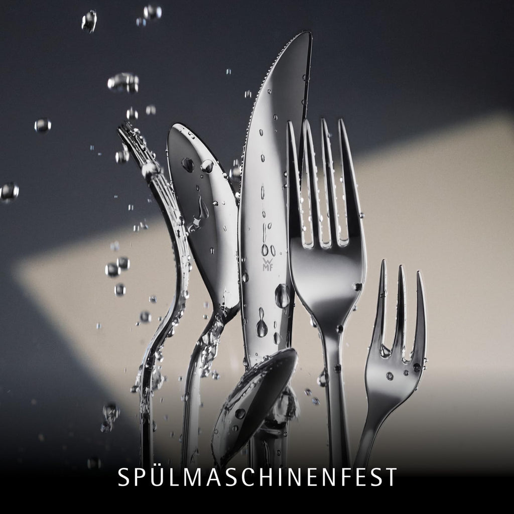 Besteck Set 60 teilig für 12 Personen, Sitello Serie aus Cromargan Edelstahl 18/10 poliert mit Hammerschlag, inklusive Monobloc-Messer